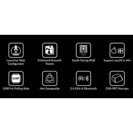 Keychron K8 Max (K8M-B1) QMK Wireless Mechanical Keyboard Red Switch RGB 80% US Layout