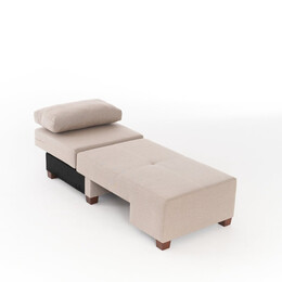 Πολυθρόνα - Κρεβάτι Perenna Megapap Υφασμάτινη Χρώμα Κρεμ 116x93x83εκ.