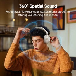 QCY H3 PRO Headset Purple Hi-Res Audio V5.4 Bluetooth ANC Call Noise Cancelling Headphones 40mm driv