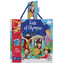 GODS OF OLYMPUS - BOOK AND 40 PCS. PUZZLE WITH STANDING PIECES