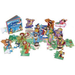 GODS OF OLYMPUS - BOOK AND 40 PCS. PUZZLE WITH STANDING PIECES