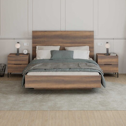 Κρεβάτι Oryana Megapap Χρώμα Καρυδί 160x200εκ.