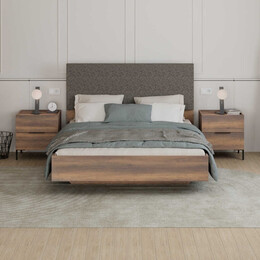 Κρεβάτι Oryana Megapap Χρώμα Καρυδί 160x200εκ.