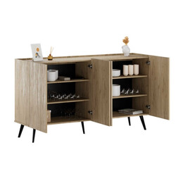 Μπουφές Luna Megapap Χρώμα oak 180x43x100εκ.