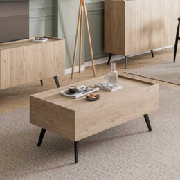 Τραπεζάκι Σαλονιού Luna Megapap Χρώμα oak 102x61x44εκ.