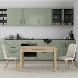 Τραπέζι Trendline Megapap Επεκτεινόμενο Χρώμα oak 120/150x70x75εκ.