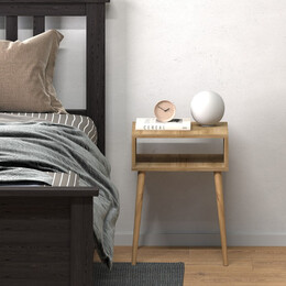 Κομοδίνο Fiona Megapap Χρώμα Pine oak 45x30x58εκ.