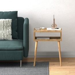 Κομοδίνο Fiona Megapap Χρώμα Pine oak 45x30x58εκ.