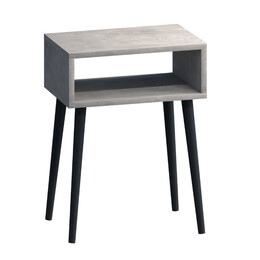 Κομοδίνο Fiona Megapap Χρώμα Γκρι Ρετρό 45x30x58εκ.