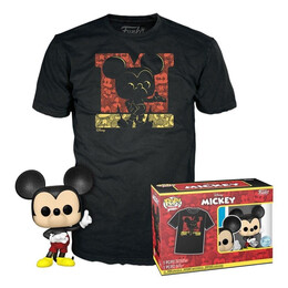 Funko Boxed Pop!  Tees (Adult): Disney - Mickey Mouse (Diamond Collection) (Special Edition) Vinyl Figure  t-Shirt (l)