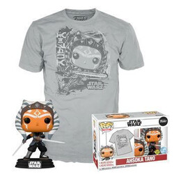 Funko Boxed Pop!  Tees (Adult): Disney Star Wars - Ahsoka Tano (Glows in the Dark) Bobble-Head Vinyl Figure  t-Shirt (s)