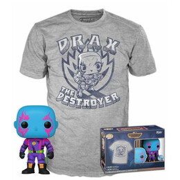 Funko Pop!  tee (Adult): Marvel Guardians of the Galaxy - Drax (Blacklight) (Special Edition) Vinyl Figure and t-Shirt (s)