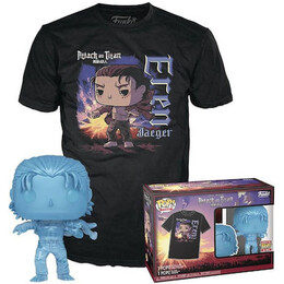 Funko Pop!  tee (Adult): Attack on Titan Final Season - Eren Jaeger (With Marks) Vinyl Figure and t-Shirt (m)