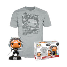 Funko Pop!  Tees (Adult): Disney Star Wars - Ahsoka Tano (Glows in the Dark) Bobble-Head Vinyl Figure  t-Shirt (m)