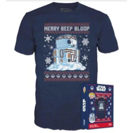 Funko Pocket Pop!  tee (Child): Disney Star Wars - Holiday r2-d2 (Metallic) Vinyl Figure  t-Shirt (Xl)