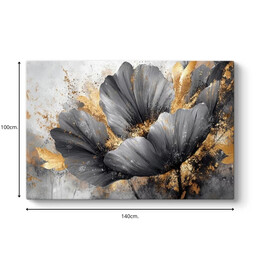 Πίνακας σε Καμβά "flowers Whispering in the Night" Megapap Ψηφιακής Εκτύπωσης 140x100x3εκ.