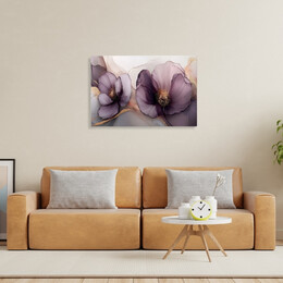 Πίνακας σε Καμβά "purple Peonies" Megapap Ψηφιακής Εκτύπωσης 100x70x3εκ.