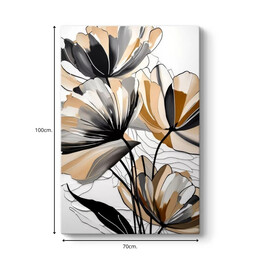 Πίνακας σε Καμβά "pastel Flower" Megapap Ψηφιακής Εκτύπωσης 70x100x3εκ.