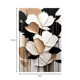 Πίνακας σε Καμβά "abstract Flower" Megapap Ψηφιακής Εκτύπωσης 70x100x3εκ.
