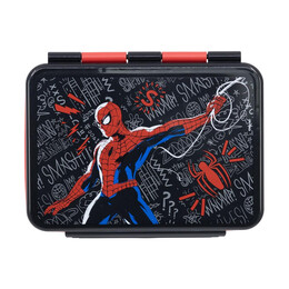 Stor Marvel: Spiderman Black Board -  ss Clamp Rectangular Sandwich box (1100ml) (74756)