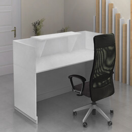Γραφείο Reception Lemmon Megapap Χρώμα Λευκό 120x70x110εκ.