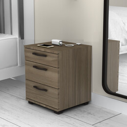 Κομοδίνο Roco Megapap Χρώμα Καρυδί 40x39x57εκ.