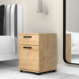 Κομοδίνο Veto Megapap Χρώμα Φυσικό Οξιάς 40x39x57εκ.