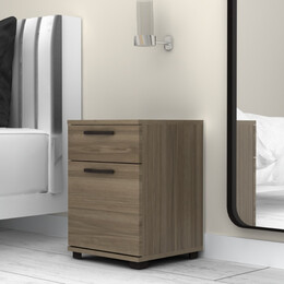 Κομοδίνο Veto Megapap Χρώμα Καρυδί 40x39x57εκ.