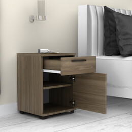 Κομοδίνο Veto Megapap Χρώμα Καρυδί 40x39x57εκ.