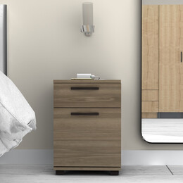 Κομοδίνο Veto Megapap Χρώμα Καρυδί 40x39x57εκ.