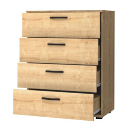 Συρταριέρα Velika Megapap Χρώμα Φυσικό Οξιάς 73x44x96εκ.