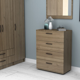 Συρταριέρα Velika Megapap Χρώμα Καρυδί 73x44x96εκ.