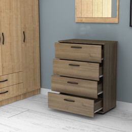 Συρταριέρα Velika Megapap Χρώμα Καρυδί 73x44x96εκ.