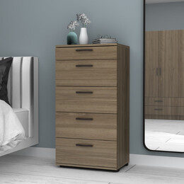 Συρταριέρα Helia Megapap Χρώμα Καρυδί 60x44x108εκ.