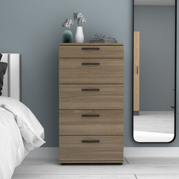 Συρταριέρα Helia Megapap Χρώμα Καρυδί 60x44x108εκ.