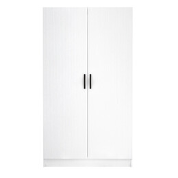 Ντουλάπα Ρούχων Victoria Megapap Δίφυλλη Χρώμα Λευκό 100x60x181εκ.