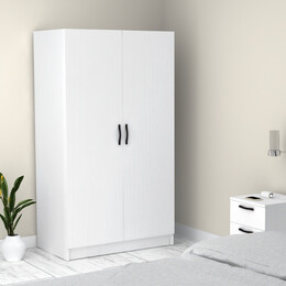 Ντουλάπα Ρούχων Victoria Megapap Δίφυλλη Χρώμα Λευκό 100x60x181εκ.