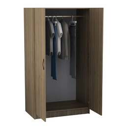 Ντουλάπα Ρούχων Victoria Megapap Δίφυλλη Χρώμα Καρυδί 100x60x181εκ.