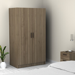 Ντουλάπα Ρούχων Victoria Megapap Δίφυλλη Χρώμα Καρυδί 100x60x181εκ.