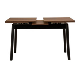 Τραπέζι Jemmy Megapap Επεκτεινόμενο Χρώμα Καρυδί - Μαύρο 120/153x75x77εκ.