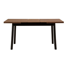 Τραπέζι Jemmy Megapap Επεκτεινόμενο Χρώμα Καρυδί - Μαύρο 120/153x75x77εκ.