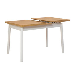 Τραπέζι Jemmy Megapap Επεκτεινόμενο Χρώμα Φυσικό - Λευκό 120/153x75x77εκ.