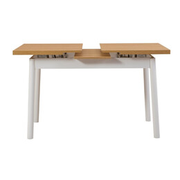 Τραπέζι Jemmy Megapap Επεκτεινόμενο Χρώμα Φυσικό - Λευκό 120/153x75x77εκ.