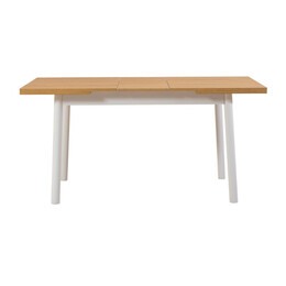 Τραπέζι Jemmy Megapap Επεκτεινόμενο Χρώμα Φυσικό - Λευκό 120/153x75x77εκ.