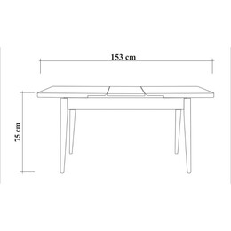 Τραπέζι Jemmy Megapap Επεκτεινόμενο Χρώμα Atlantic Pine 120/153x75x77εκ.