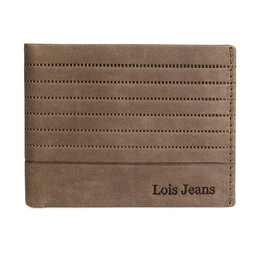 Πορτοφόλι Ανδρικό Δερμάτινο Lois 202207-03 Καφέ Ανοιχτό
