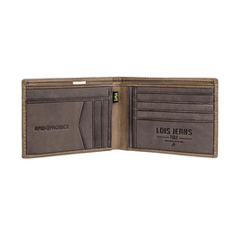 Πορτοφόλι Ανδρικό Δερμάτινο Lois 202207-03 Καφέ Ανοιχτό