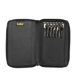 Πορτοφόλι με Μπρελόκ Ανδρικό LOIS με RFID Δερμάτινο Μαύρο 205201-01