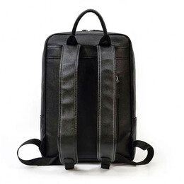 Σακίδιο Δερμάτινο με Θήκη Laptop 15,6'' AMBER Μαύρο AM2015