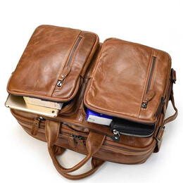 Σακίδιο Δερμάτινο AMBER Καφέ AM2016